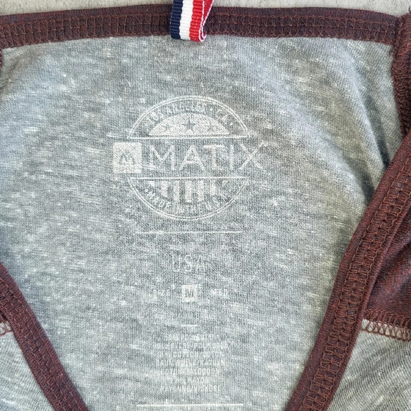 Matix USA Patch 3/4 Sleeve Baseball Tee Shirt - Picture 7 of 8